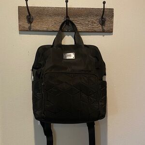 Black Quilted Backpack Tote - Steve Madden